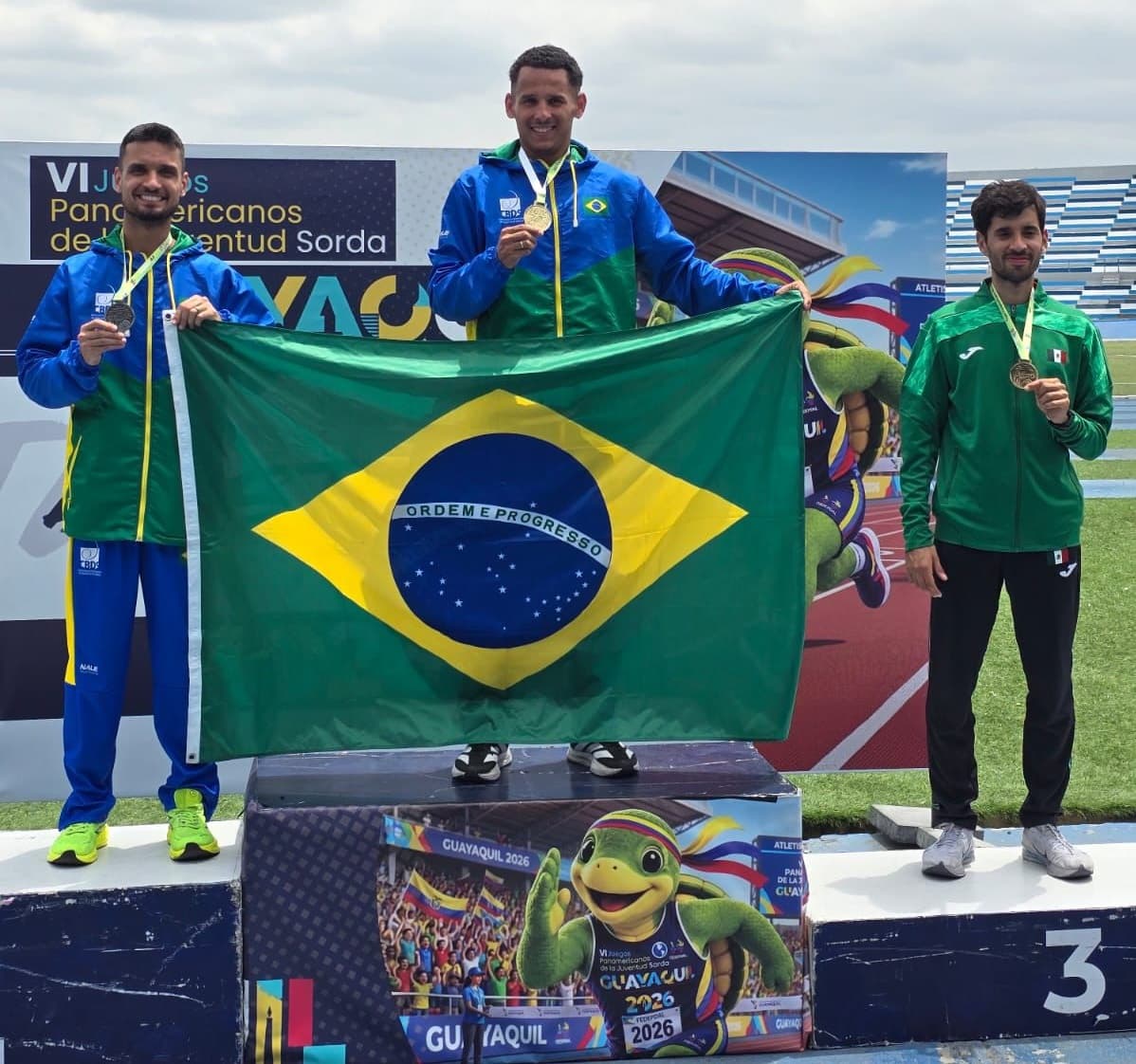 Mato-grossense conquista ouro e prata no Pan-Americano de Atletismo de Surdos, no Equador