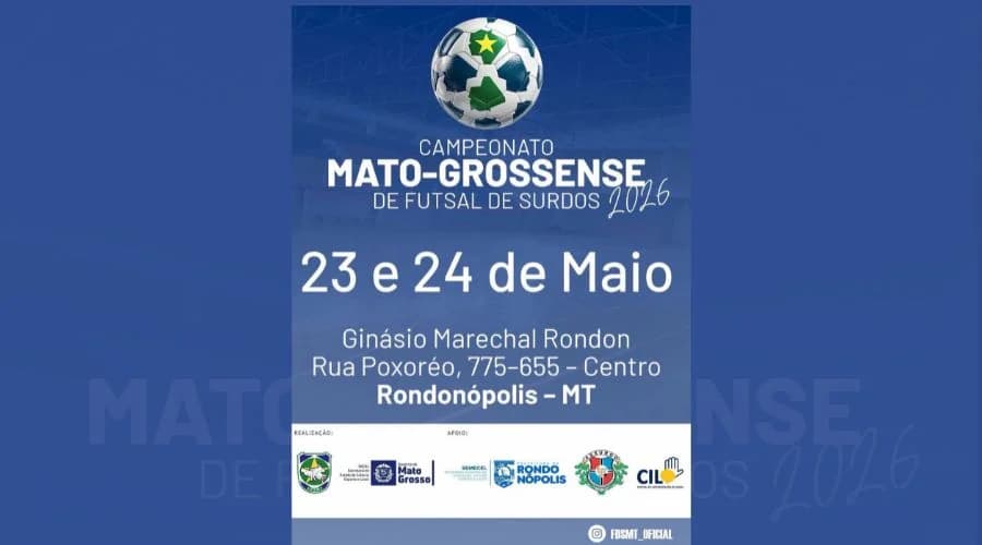 Rondonópolis sediará campeonato mato-grossense de futsal de surdos no próximo sábado
